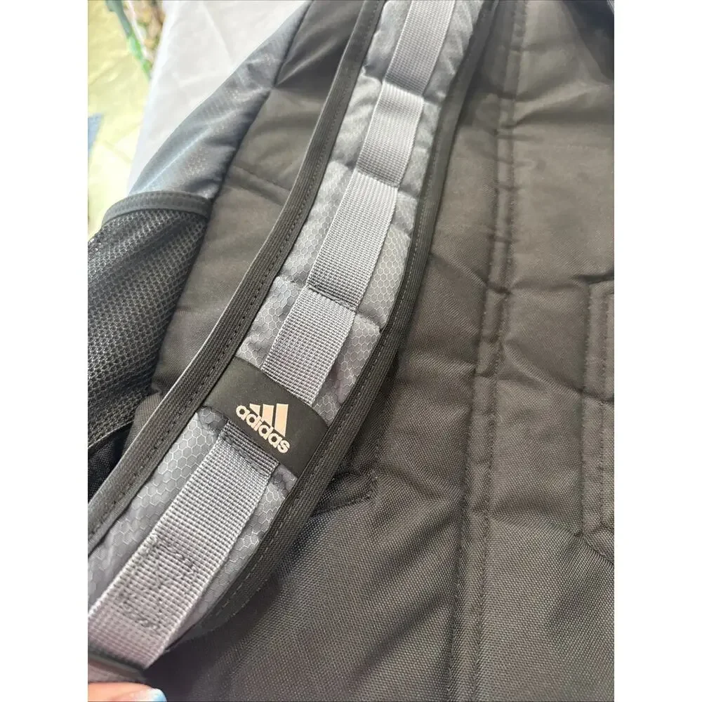 adidas Excel 6 Backpack Jersey Gray Rose Gold Laptop School Travel Book Bag